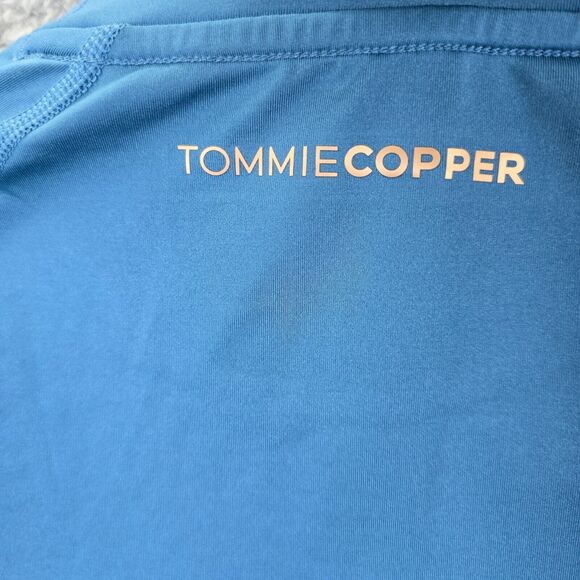 Tommie Copper Men's Compression Raglan Blue Lycra Spandex Copper T=Shirt Size S - Picture 9 of 13